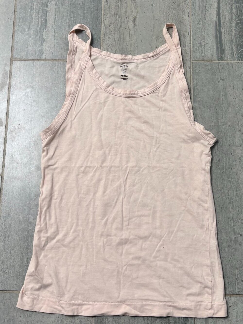 Perfect Underneath Supima Cotton Scoop Neck Tank Top Light Pink L